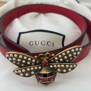 Gucci “queen Margaret” belt.